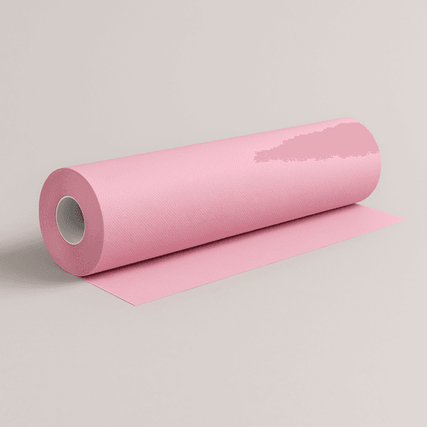 Pack de 6 rollos de papel camilla color rosa, resistente y desechable.
