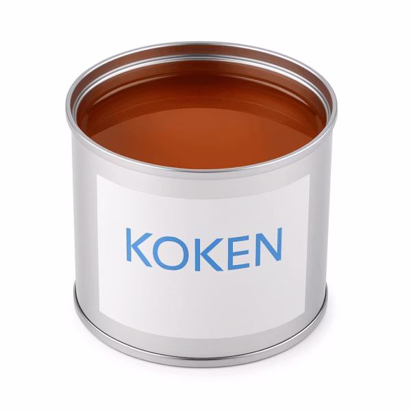 Lata metálica de cera tibia natural de 500 ml marca Koken, ideal para pieles sensibles. Cera de color caramelo para depilación con bandas.