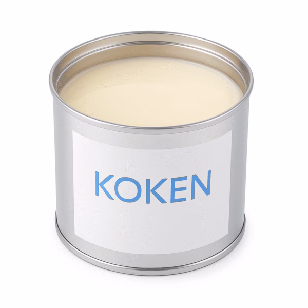 Lata metálica de 500 ml de cera tibia marfil marca Koken, ideal para zonas delicadas y piel sensible. Textura cremosa, uso con bandas depilatorias.