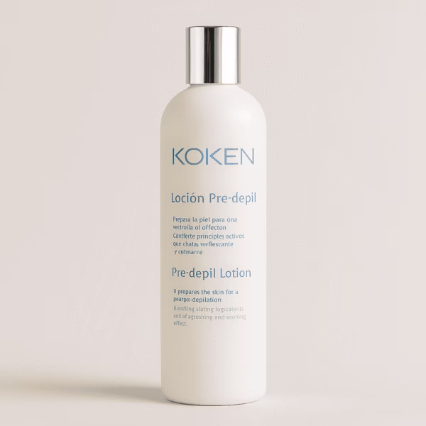 Loción pre-depil de 500 ml en botella, ideal para preparar la piel antes de la depilación