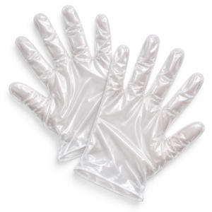 Guantes transparentes de vinilo sin manos