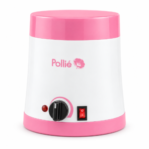 Fusor de cera Pollié de 800 g rosa y blanco con mando e interruptor