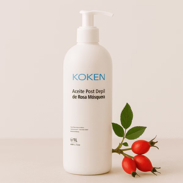 Aceite post-depil rosa mosqueta KOKEN 1L – hidratante profesional para después de la depilación