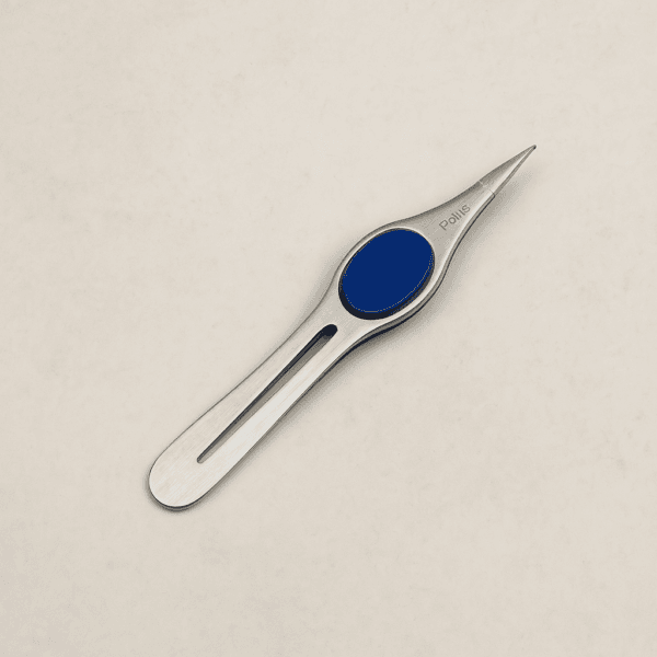 Pinza de depilar inox anatómica con punta fina para precisión facial
