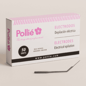 Caja de 50 agujas de depilación inclinadas esterilizadas de uso profesional