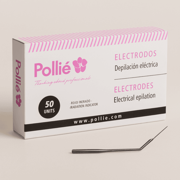 Caja de 50 agujas de depilación inclinadas esterilizadas de uso profesional