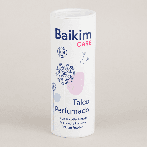 Envase de talco perfumado 200 g para cuidado corporal diario