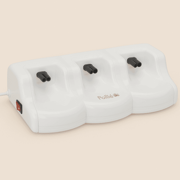 Base triple para calentador roll-on compatible con 3 cartuchos de cera