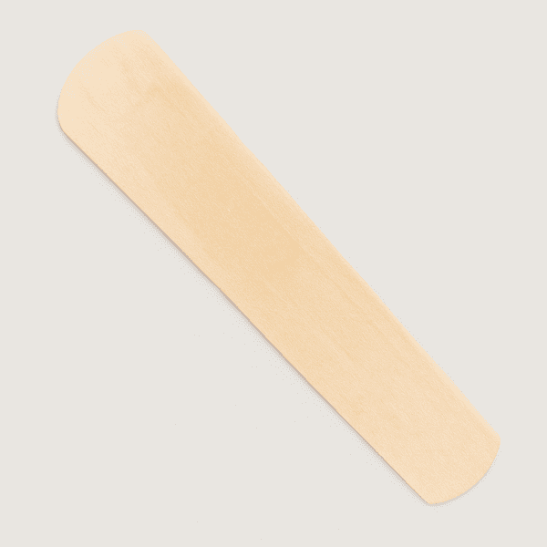Espátula de madera pequeña de 130 mm para depilación profesional.