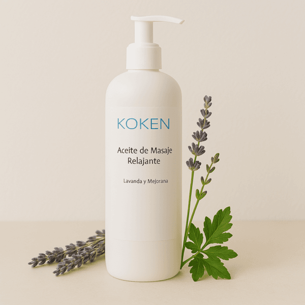 Aceite de masaje relajante con lavanda y mejorana