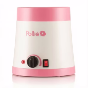 Fusor de cera profesional Pollié 400 gr color rosa y blanco con termostato electrónico y botón de encendido
