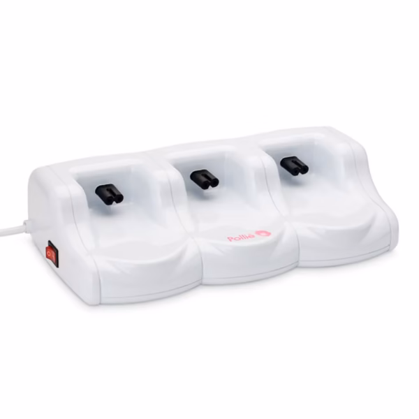 Base triple para calentador roll-on universal Base triple para calentador roll-on con conexión para 3 cartuchos universales de 100 ml