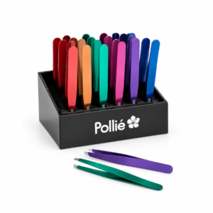 Expositor Pollié con pinzas de depilar de colores