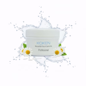 Mascarilla facial camomila 250ml tarro blanco crema calmante con flores manzanilla natural para piel sensible irritada rojeces