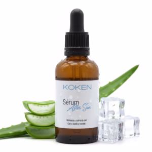 Serum after sun 50ml con pipeta dosificadora acido hialuronico microalgas marinas aloe vera celulas madre manzana reparador hidratante post solar
