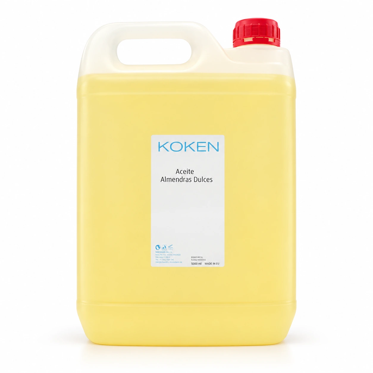 Garrafa KOKEN de aceite de almendras dulces 5 litros con tapón rojo