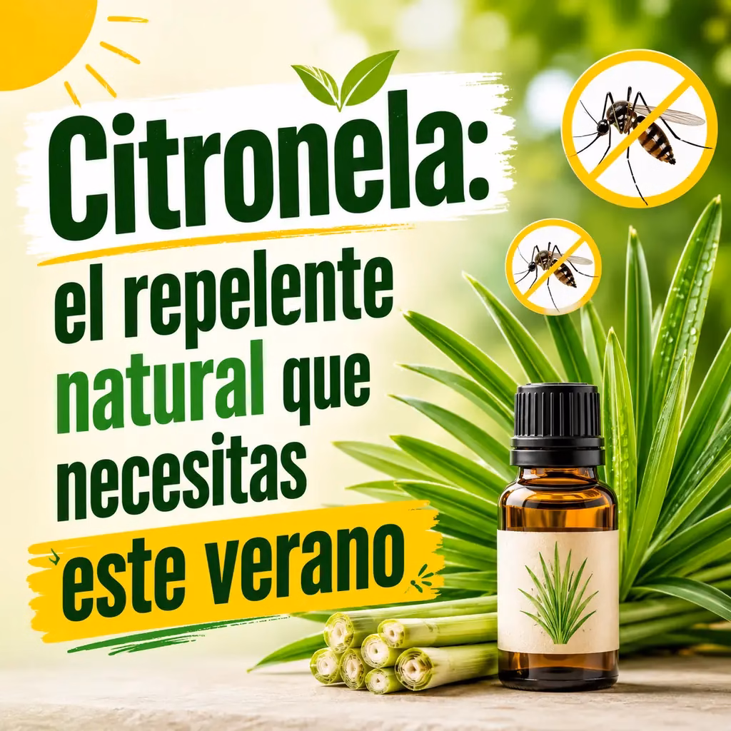 Aceite esencial de citronela, el repelente natural contra mosquitos para el verano
