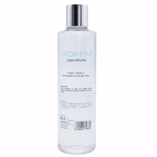 Agua micelar 250 ml para limpieza facial diaria Agua micelar 250 ml para limpiar, hidratar y desmaquillar el rostro