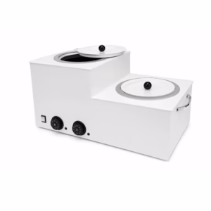 Fundidor de cera doble de 9 litros con dos cubas de aluminio, tapas y termostatos regulables