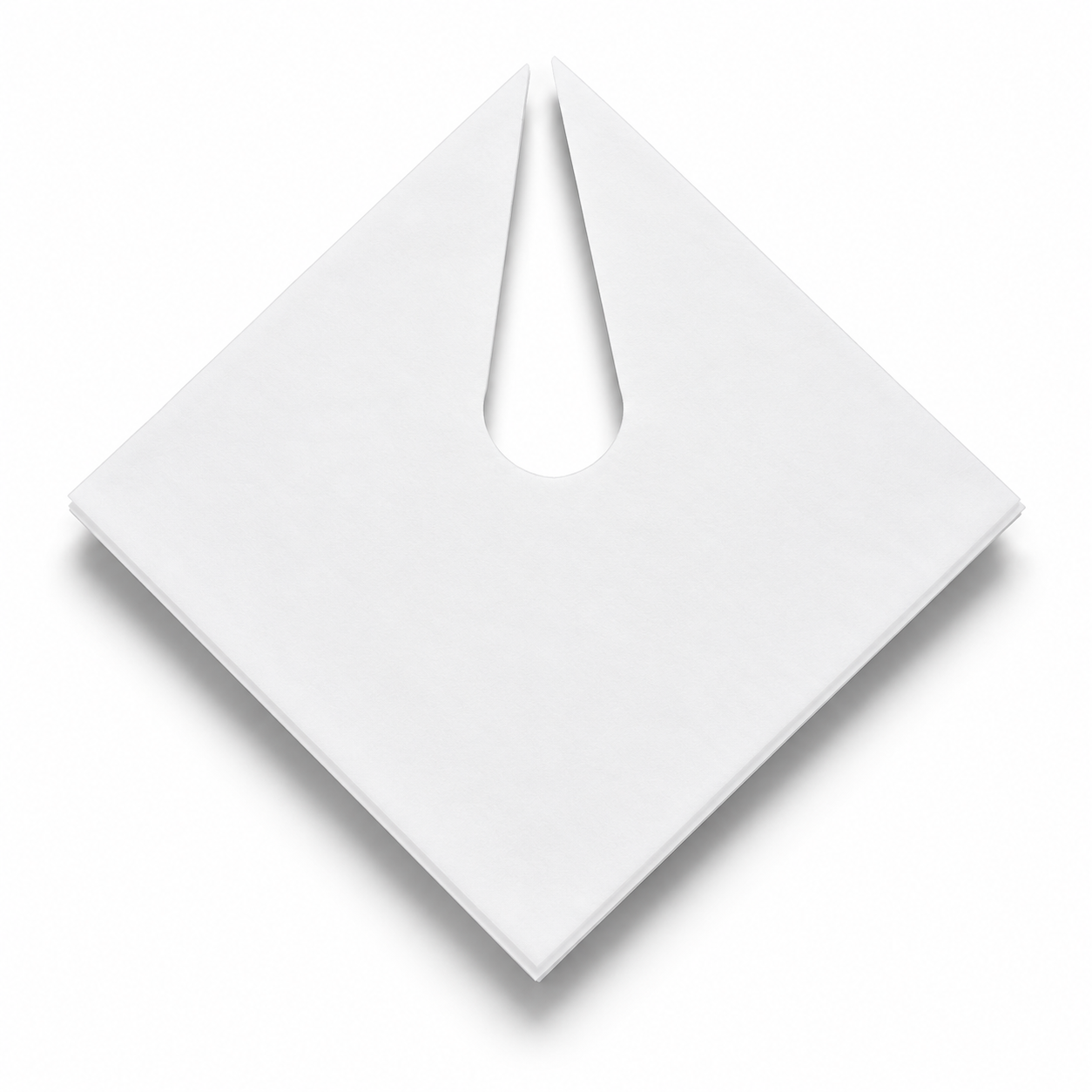 Capa blanca de celulosa para maquillaje con abertura para el cuello