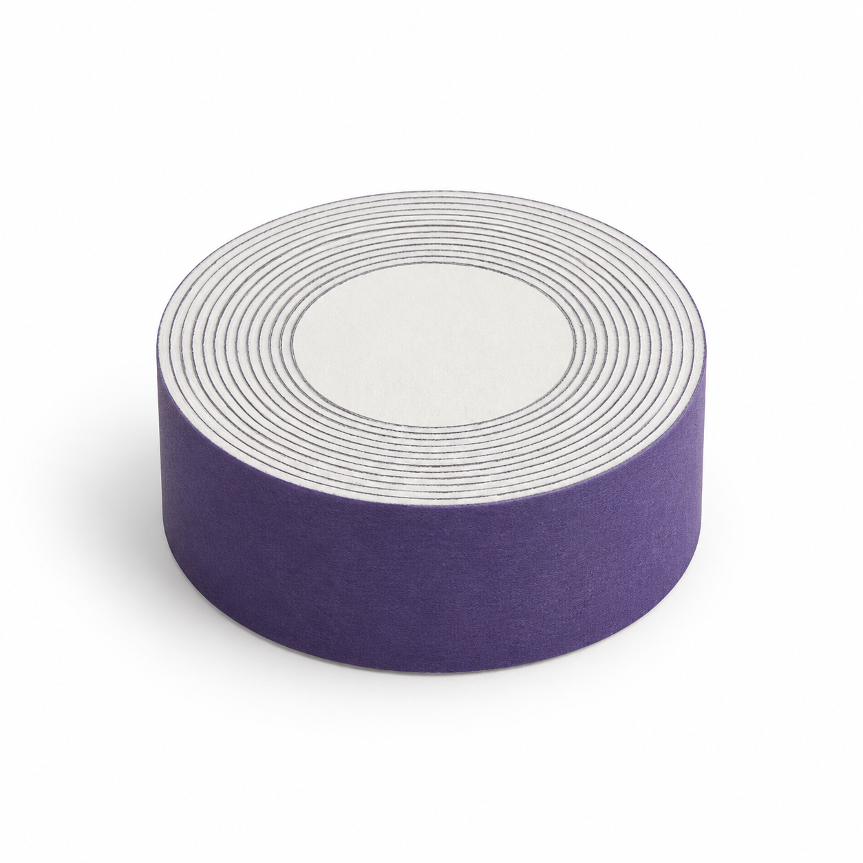 Rollo de algodón blanco con envoltura exterior morada