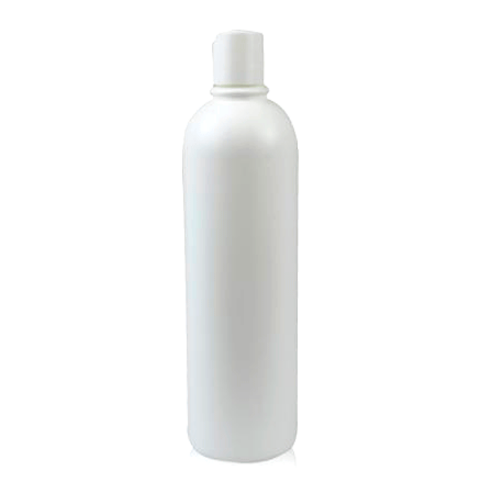 Botella vacía de plástico blanco 500 ml con tapón de rosca