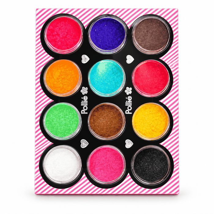 Polvos de terciopelo Pollié para uñas, 12 colores
