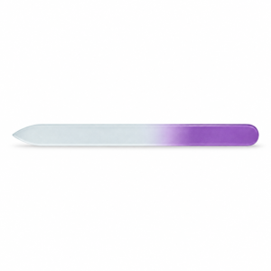 Lima de cristal para uñas lila de 2 caras