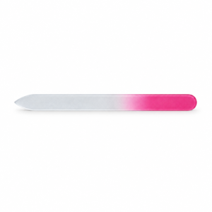 Lima de cristal para uñas rosa de 2 caras