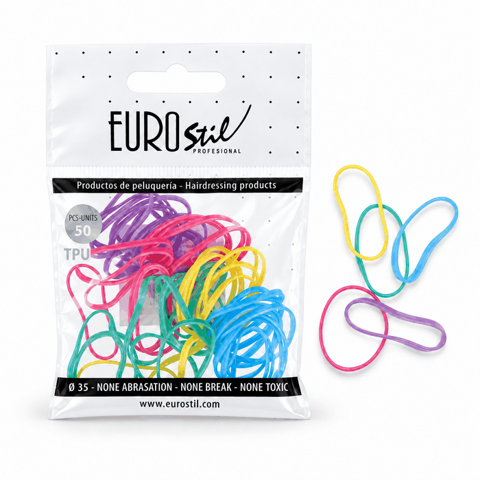 Gomas de colores · 50 unidades · Eurostil
