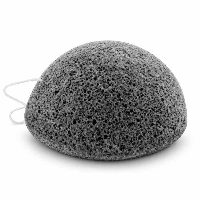 Esponja konjac facial con carbón vegetal