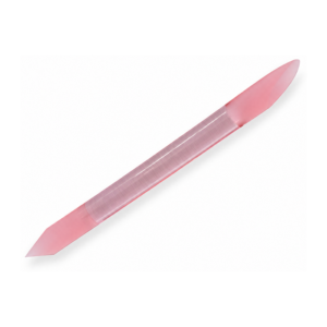 Bajapieles con lima de vidrio rosa 9 cm