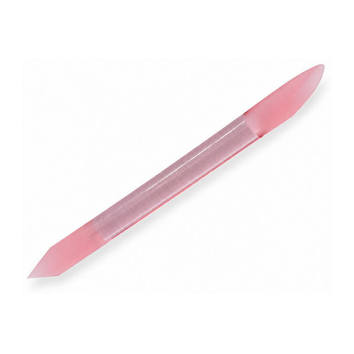 Bajapieles con lima de vidrio rosa 9 cm