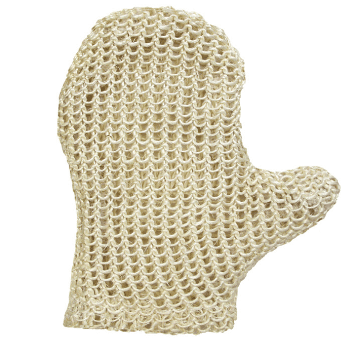 Manopla de crin exfoliante corporal
