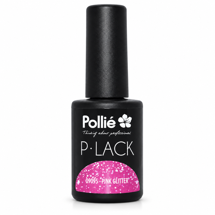 Esmalte semipermanente Pollié P-Lack Pink Glitter 9 g