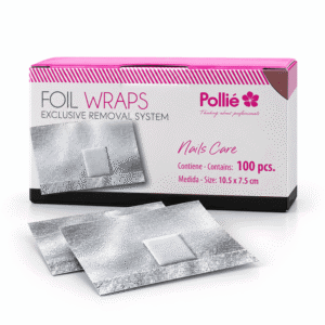 Láminas de aluminio Pollié para retirar esmalte, 100 unidades