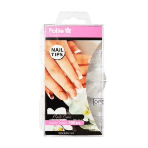 Tips de uñas Pollié transparentes cuadrados, 100 unidades