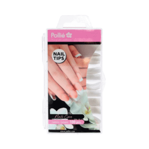 Tips de uñas Pollié transparentes curvados, 100 unidades