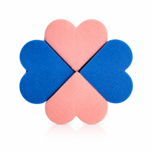 Esponjas de maquillaje Pollié con forma de corazón, 4 unidades
