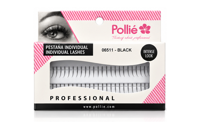 Pestañas individuales negras mixtas