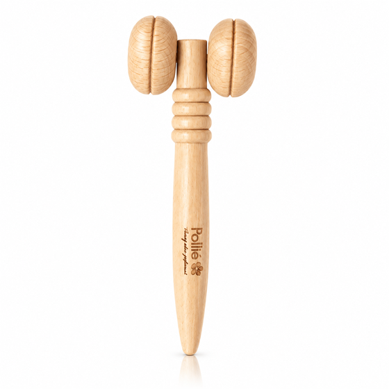 Rodillo facial biesférico Pollié de madera