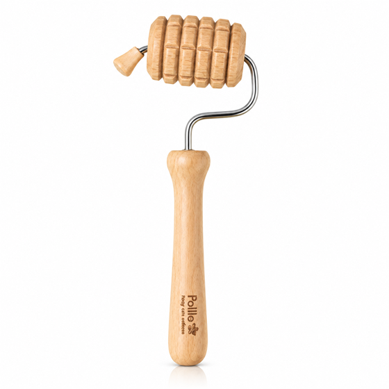 Rodillo facial estriado Pollié de madera