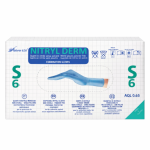Guantes de nitrilo azules sin polvo talla S 100 unidades