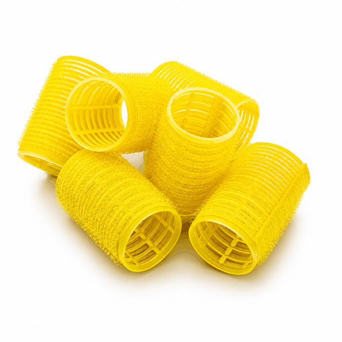 Rulos de Velcro, 16 unidades, Amarillo 32 mm