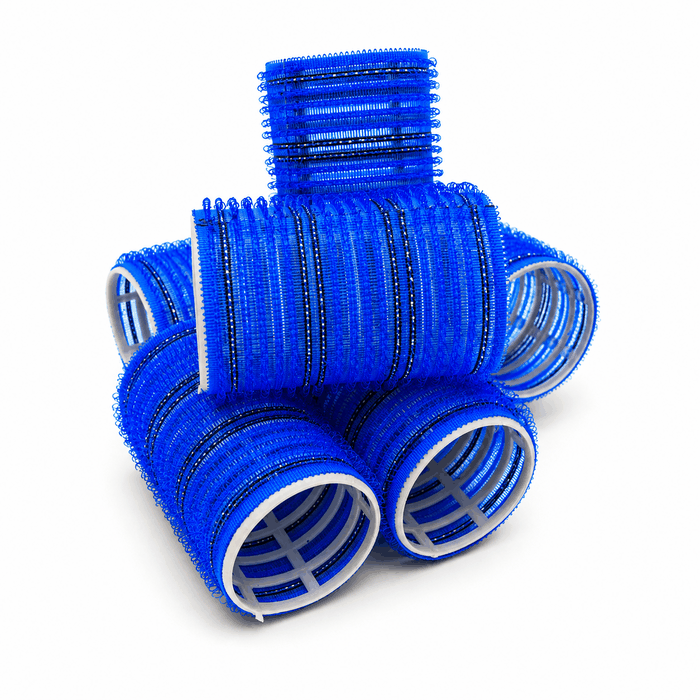 Rulos de Velcro, 12 unidades, Azul 16 mm