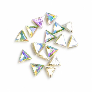 Triángulos de cristal para uñas, 20 unidades
