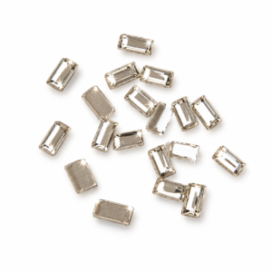 Rectángulos de cristal para uñas, 20 unidades