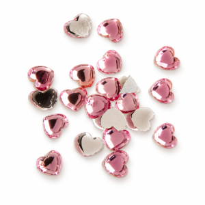Corazones de cristal para uñas, 20 unidades