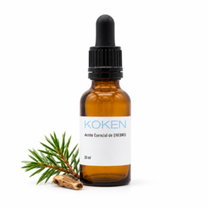Aceite esencial de enebro Koken 30 ml en frasco ámbar con cuentagotas