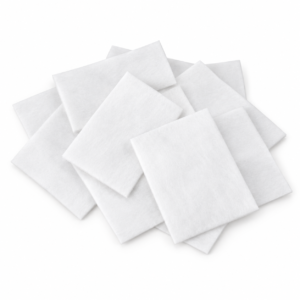 Muestra de rectángulos blancos de algodón de 8 × 10 cm